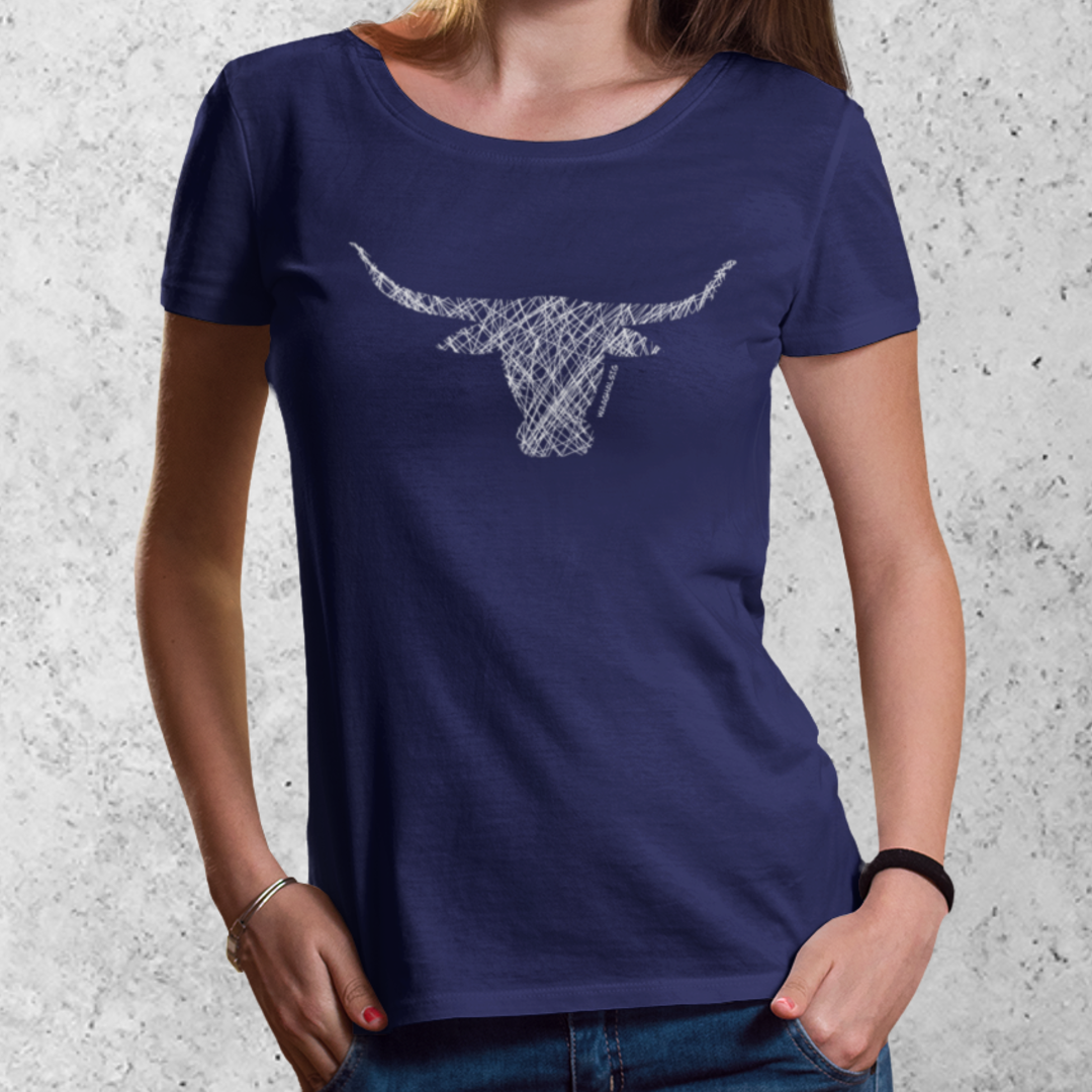 Navy Nguni skets Nr2 T-Hemp (S, M & 2XL oor)