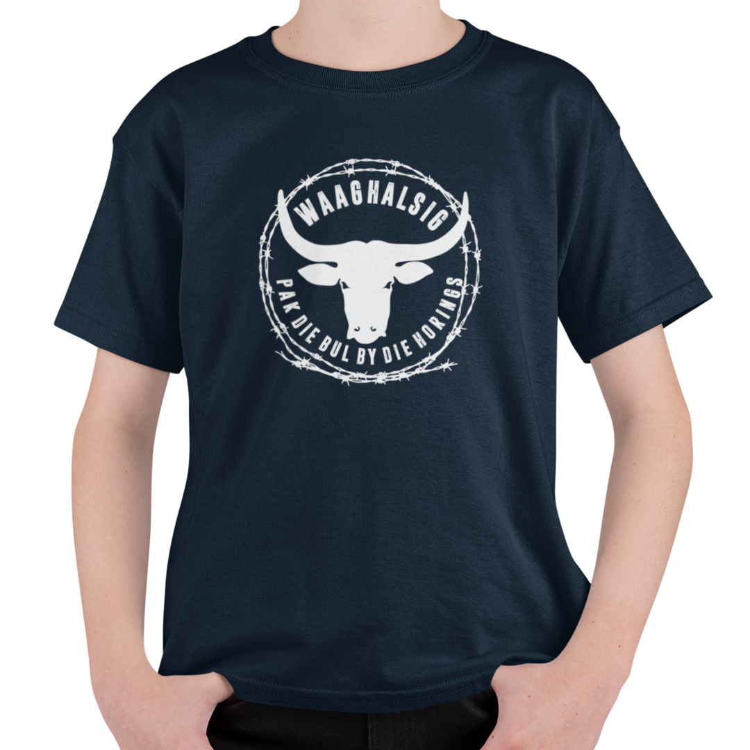 Navy Waaghalsig Logo - Kinder T-Hemp