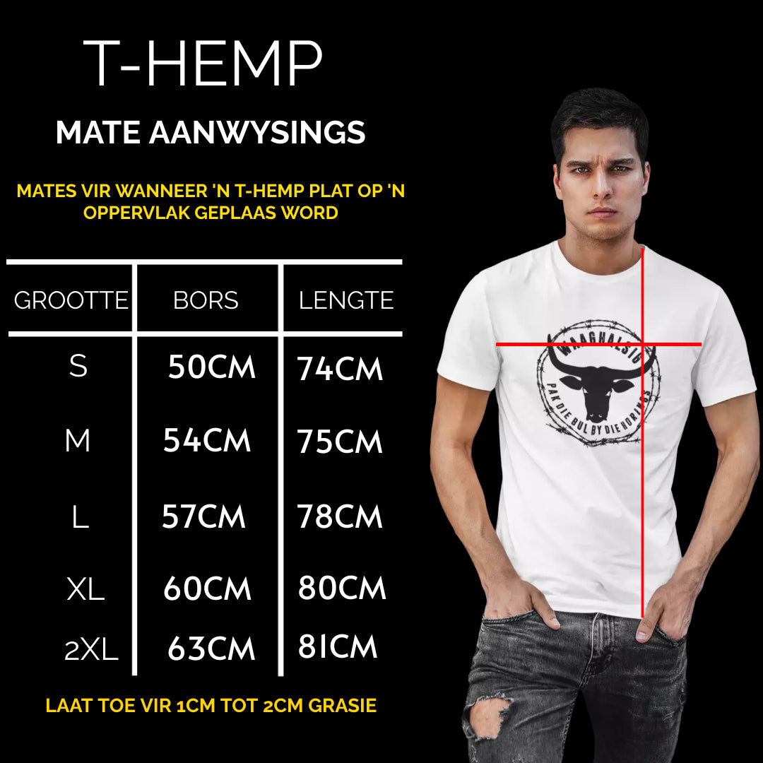 Groen Melange Nguni Skets T-Hemp (L tot 2XL oor)