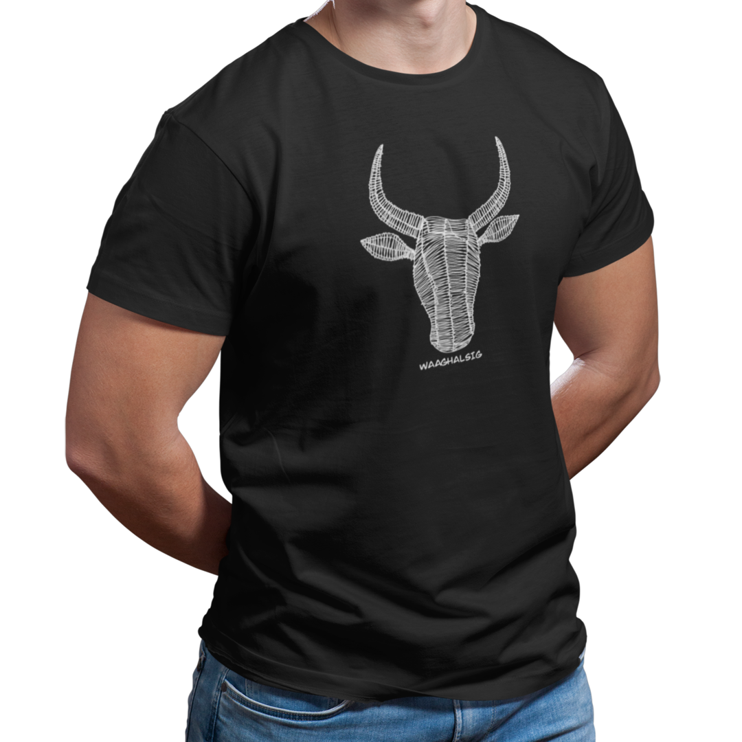Swart Geweefde Nguni T-Hemp (S, M & XL oor)