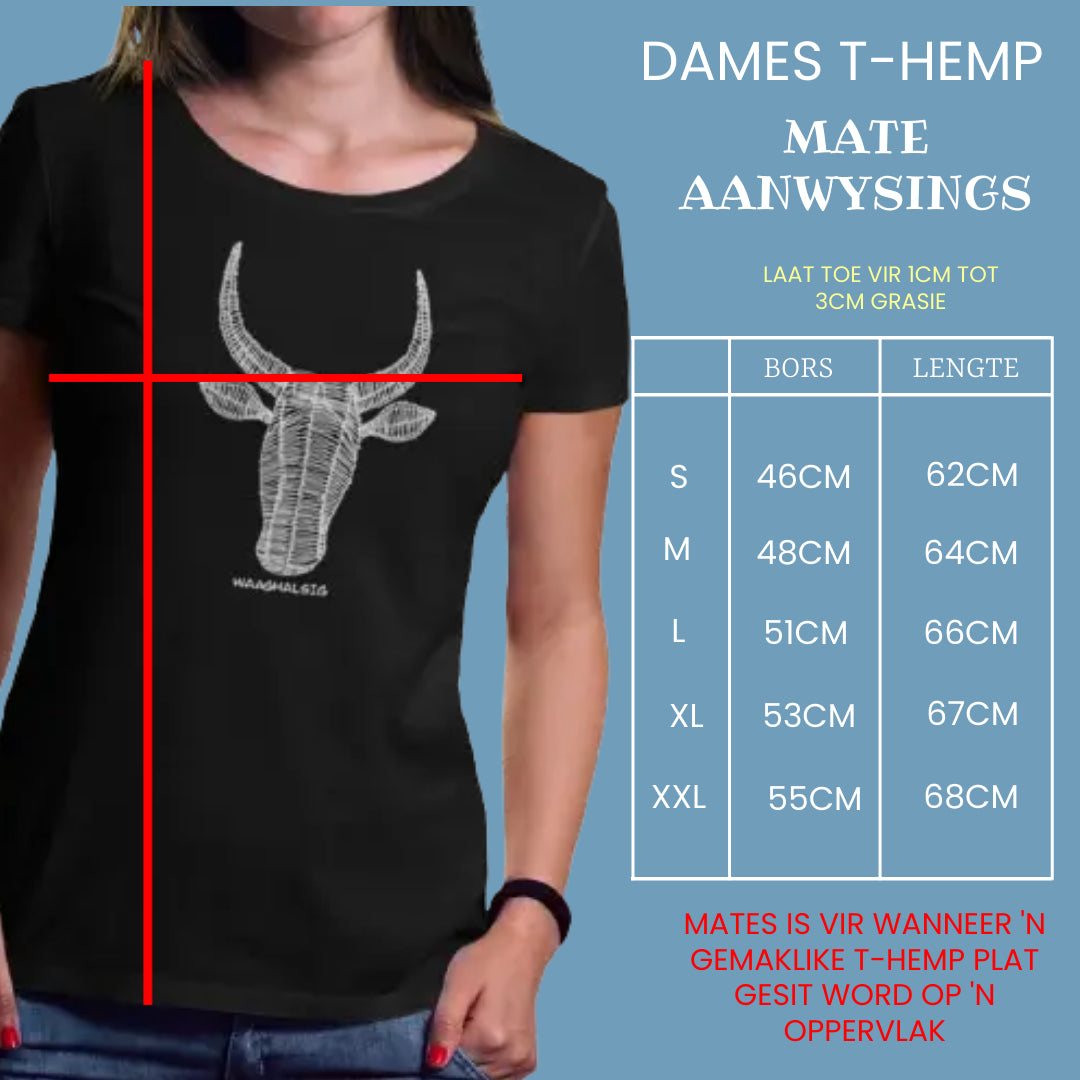 Swart Geweefde Nguni Dames T-Hemp