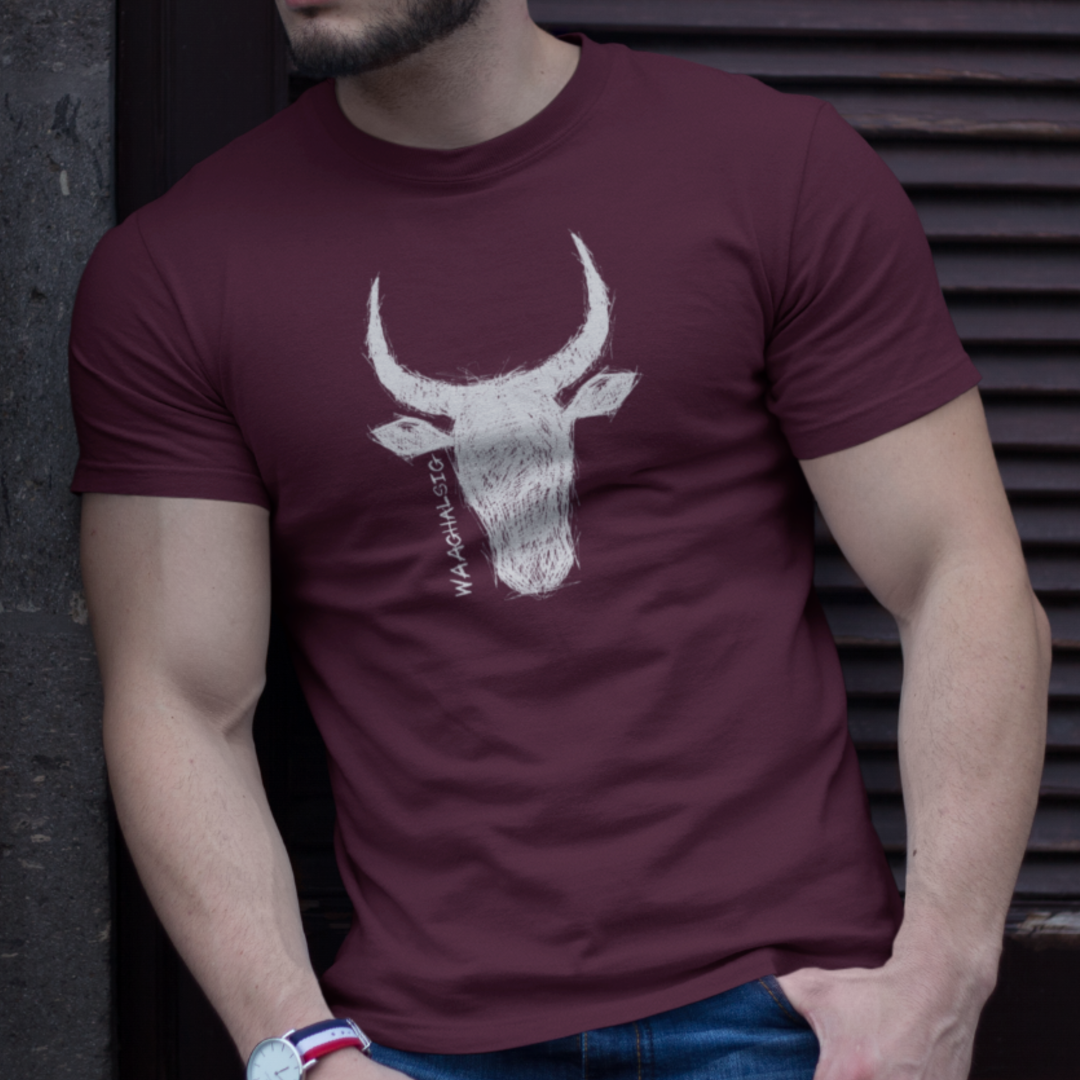 Maroon Nguni Skets T-Hemp (3XL tot 5XL)
